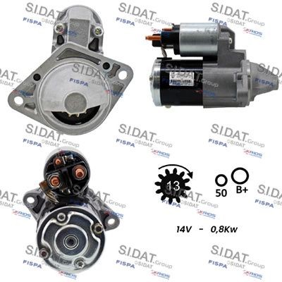 SIDAT Starter motor Article number: S12MH0853 cheaply