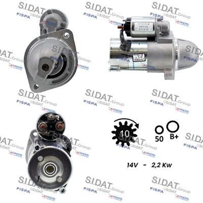 SIDAT Starter motor Article number: S12VA0808 cheaply