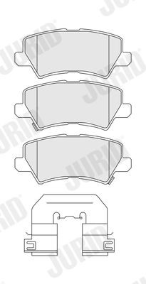 JURID Brake pad set Article number: 573811J cheaply