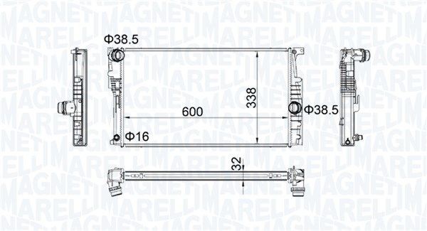 MAGNETI MARELLI Engine radiator Article number: 350213202200 cheaply