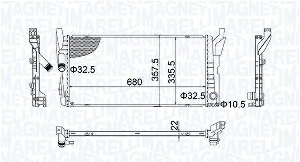 MAGNETI MARELLI Engine radiator Article number: 350213202900 cheaply