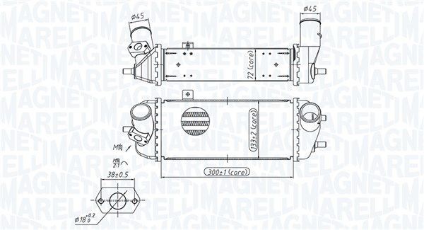 MAGNETI MARELLI Intercooler Article number: 351319205700 cheaply