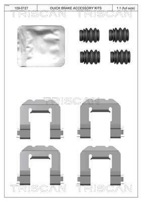 TRISCAN 8105 101680 Lisakomplekt, ketaspiduriklotsid SUPRA 3.0 (DB01, DB02, DB03) 387 HP Bensiin