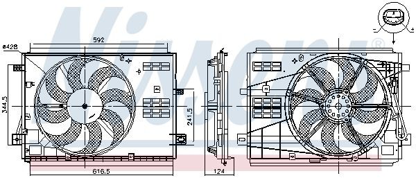 NISSENS Fan, radiator Article number: 85973 cheaply