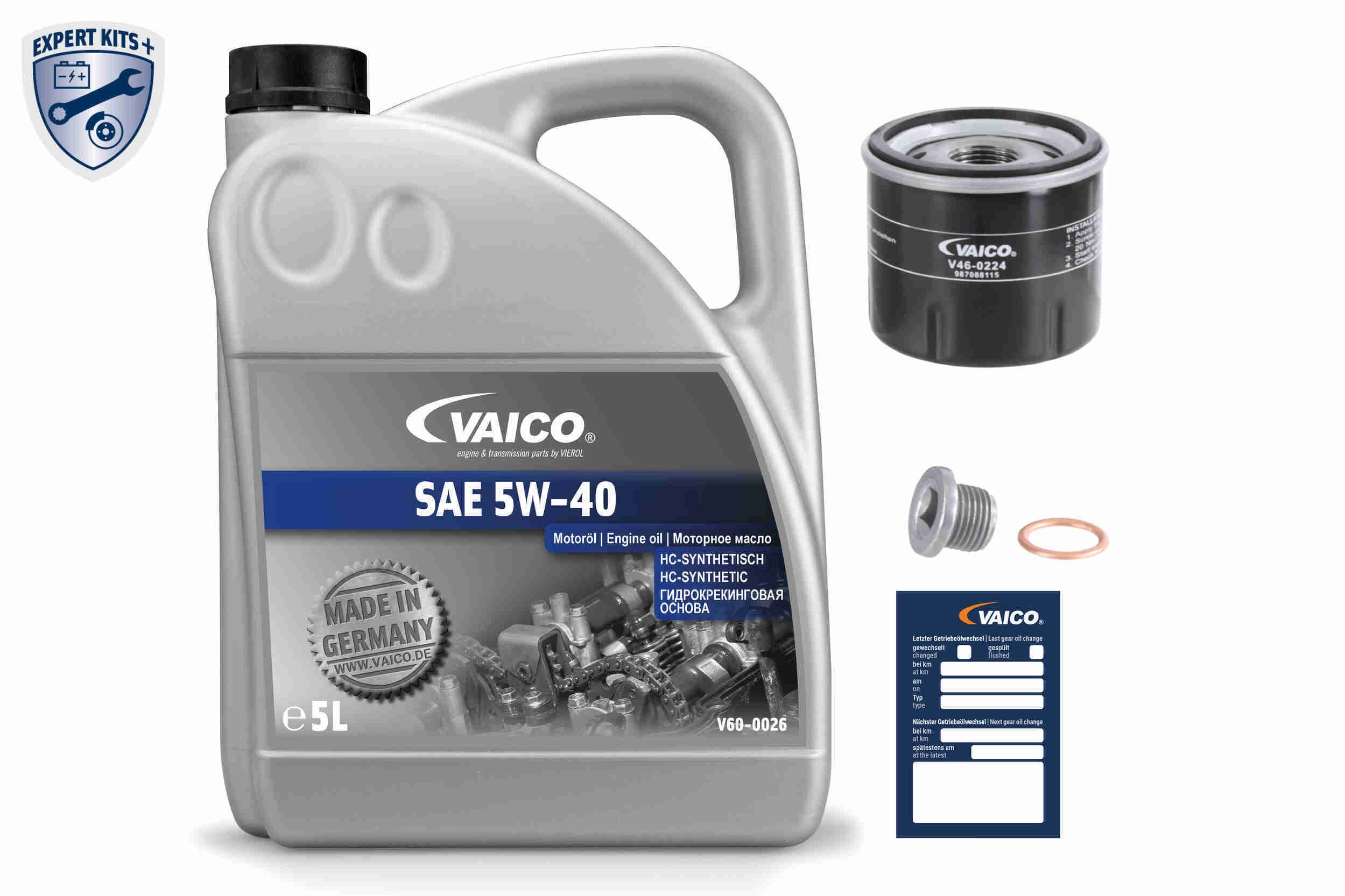 VAICO V60-3013 Osade komplekt, inspektsioon MODUS 1.2 GPL (JP0R) 75 HP Bensiin / autogaas (LPG)