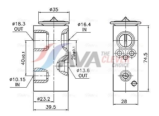 AVA COOLING SYSTEMS AC expansion valve Article number: RT1683 cheaply