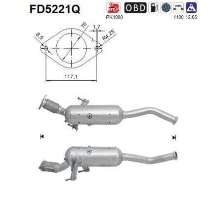 AS Diesel particulate filter Article number: FD5221Q cheaply
