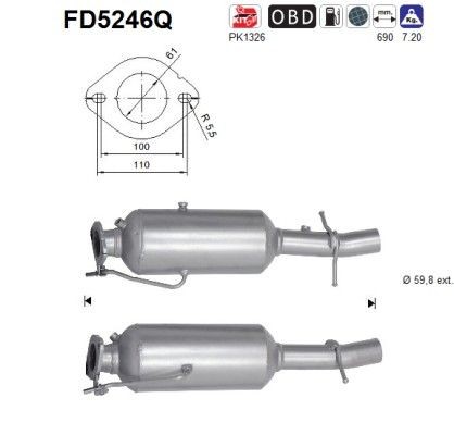 AS Diesel particulate filter Article number: FD5246Q cheaply