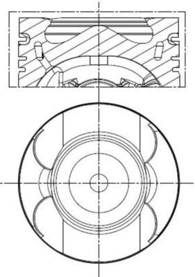 MAHLE ORIGINAL Piston Article number: 013 PI 00156 001 cheaply