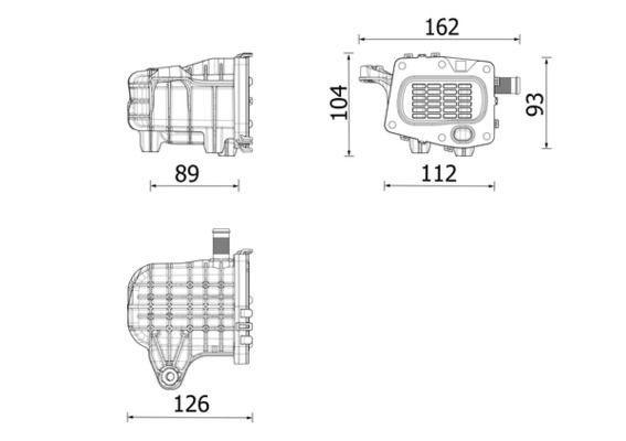 MAHLE ORIGINAL CE 41 000P EGR-jahuti DS5 2.0 BlueHDi 180 180 HP Diisel 2018