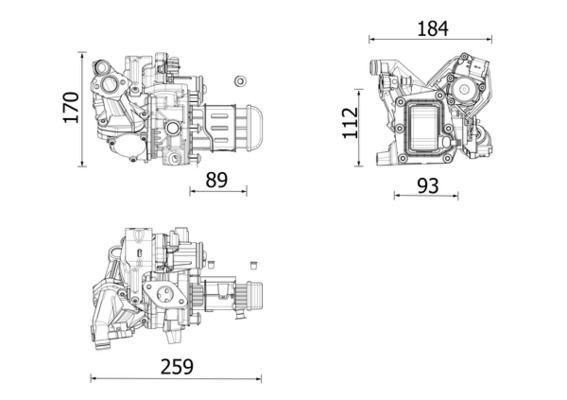 MAHLE ORIGINAL CE 42 000P EGR-jahuti C-MAX 2.0 TDCi 170 HP Diisel 2019