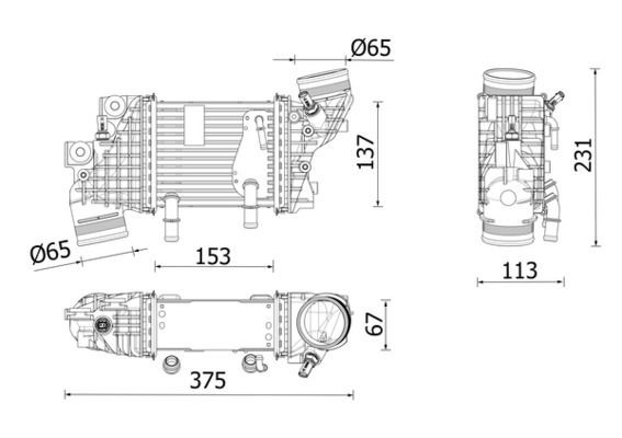 MAHLE ORIGINAL Intercooler Article number: CI 663 000P cheaply