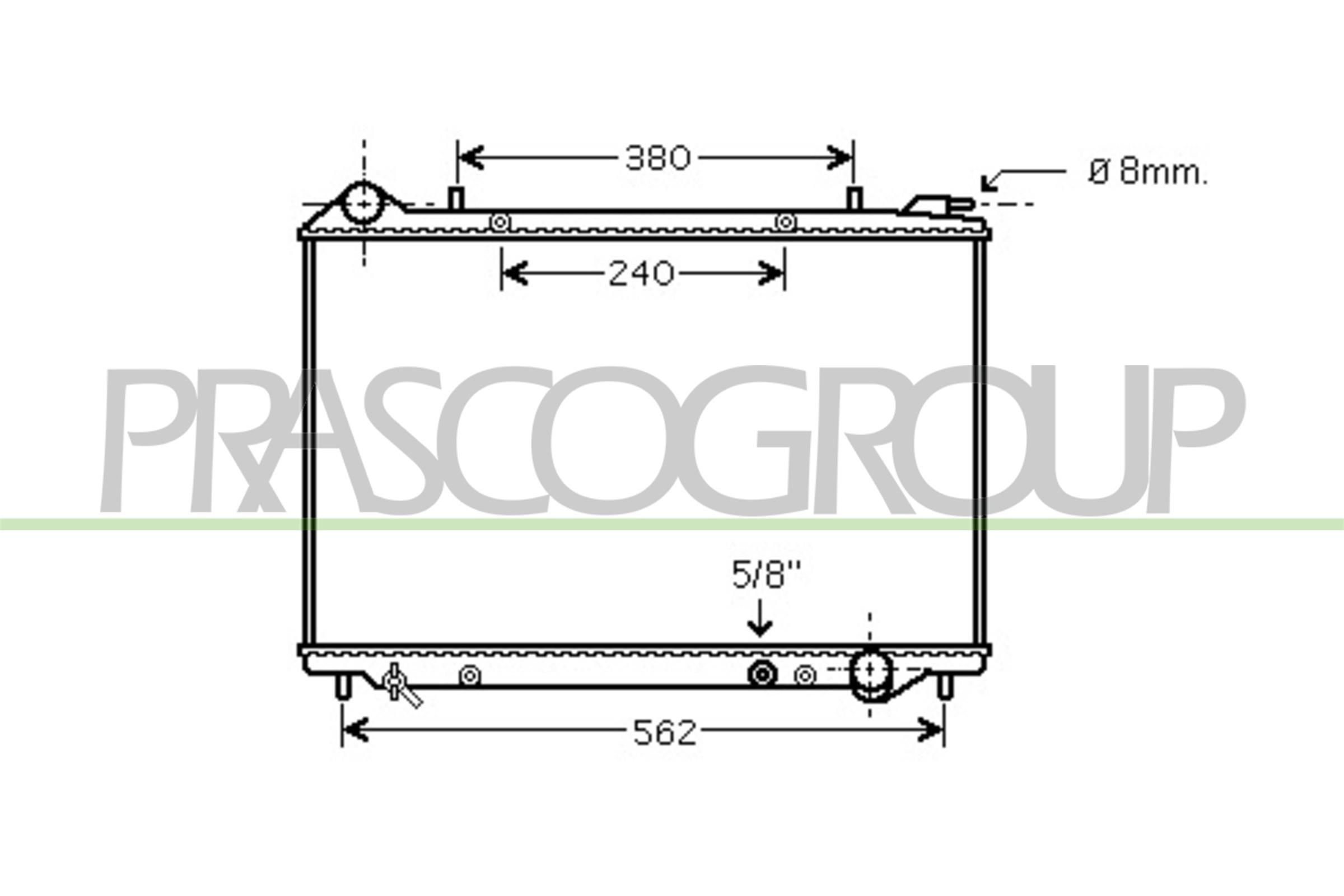 PRASCO Engine radiator Article number: OP860R005 cheaply