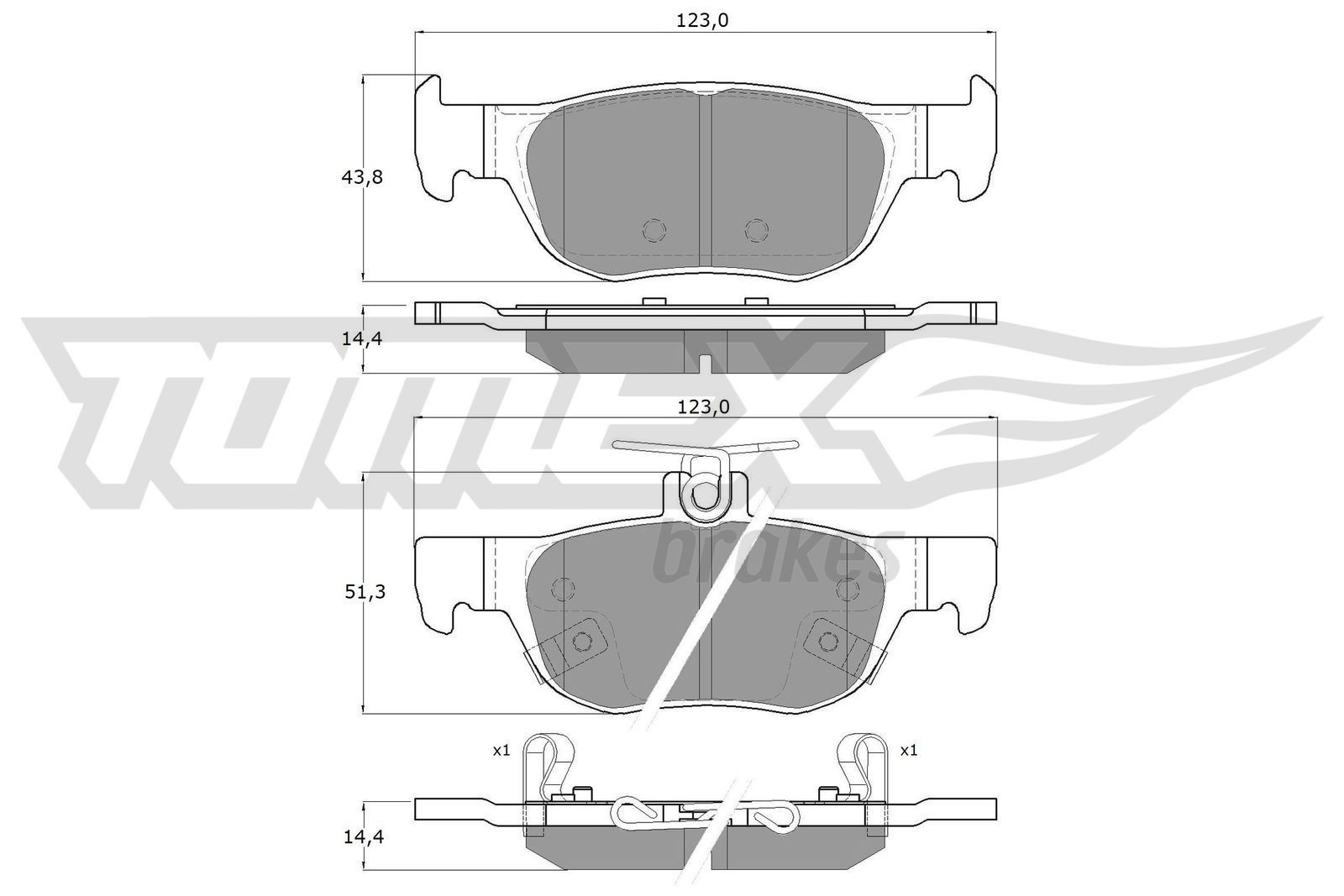 TOMEX brakes Bremseklodser Varenummer: TX 19-89 billige