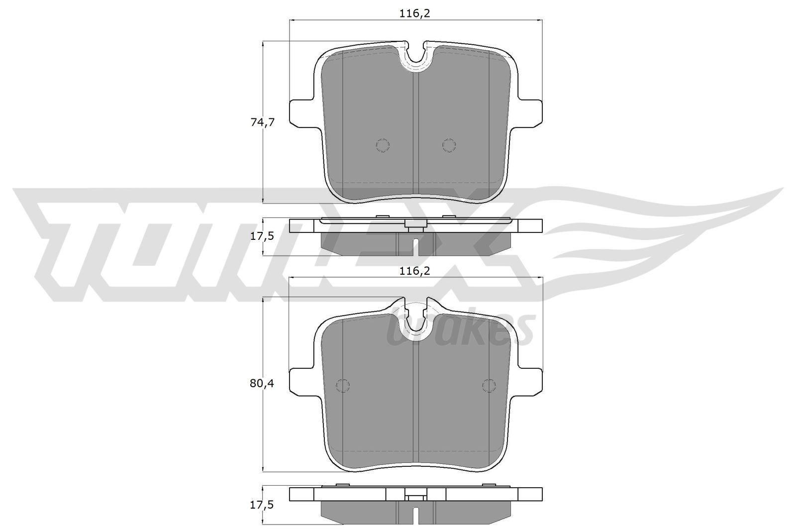 TOMEX brakes Brake pad set Article number: TX 60-07 cheaply