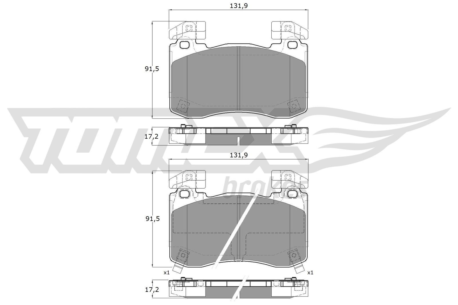 TOMEX brakes Bremseklodser Varenummer: TX 60-13 billige