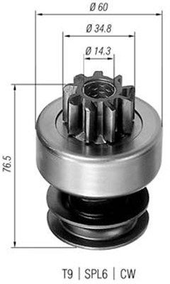 MAGNETI MARELLI Pinion, starter Article number: 940113020003 cheaply