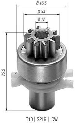 MAGNETI MARELLI Spidshjul, starter Varenummer: 940113020008 billige