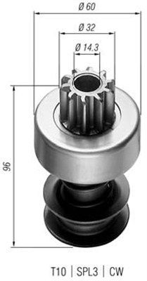 MAGNETI MARELLI Spidshjul, starter Varenummer: 940113020026 billige