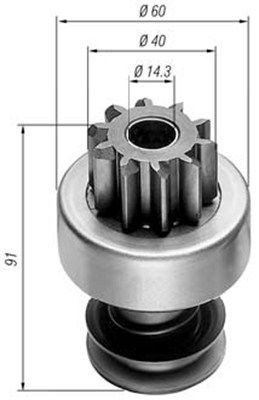 MAGNETI MARELLI Pinion, starter Article number: 940113020028 cheaply