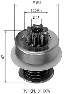 MAGNETI MARELLI 940113020088 Hammastrummel, starter JETTA 1.6 (EM) 75 HP Bensiin 1987