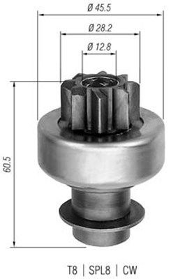 MAGNETI MARELLI 940113020097 Hammastrummel, starter LANCER 1.8 4WD 97 HP Bensiin 1994