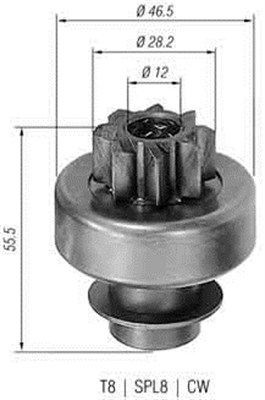 MAGNETI MARELLI 940113020130 Hammastrummel, starter LANCER 1.8 4WD 97 HP Bensiin 1994