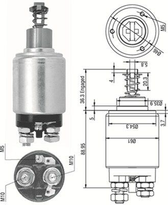 MAGNETI MARELLI Starter solenoid Article number: 940113050095 cheaply