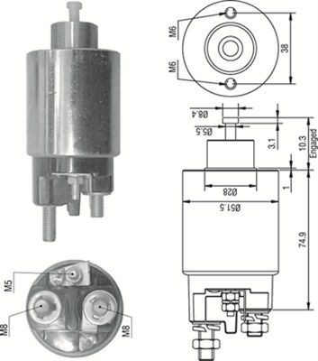 MAGNETI MARELLI Starter solenoid Article number: 940113050354 cheaply