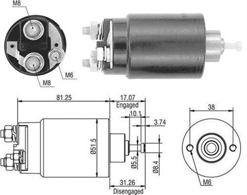 MAGNETI MARELLI Magnetafbryder, starter Varenummer: 940113050404 billige
