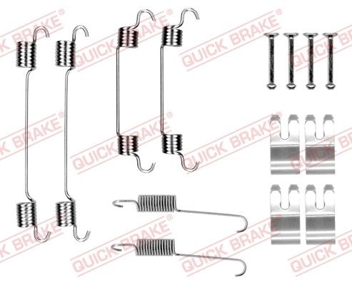 QUICK BRAKE 105-0076 Tilbehørssæt, bremsebakker CAPTUR 1.5 dCi 110 110 HK Diesel