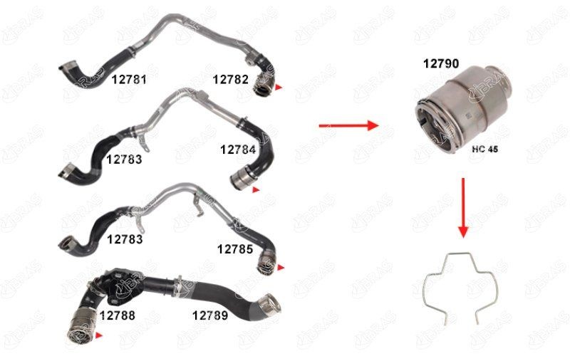 IBRAS Holding Clamp, charger air hose Article number: 12792 cheaply