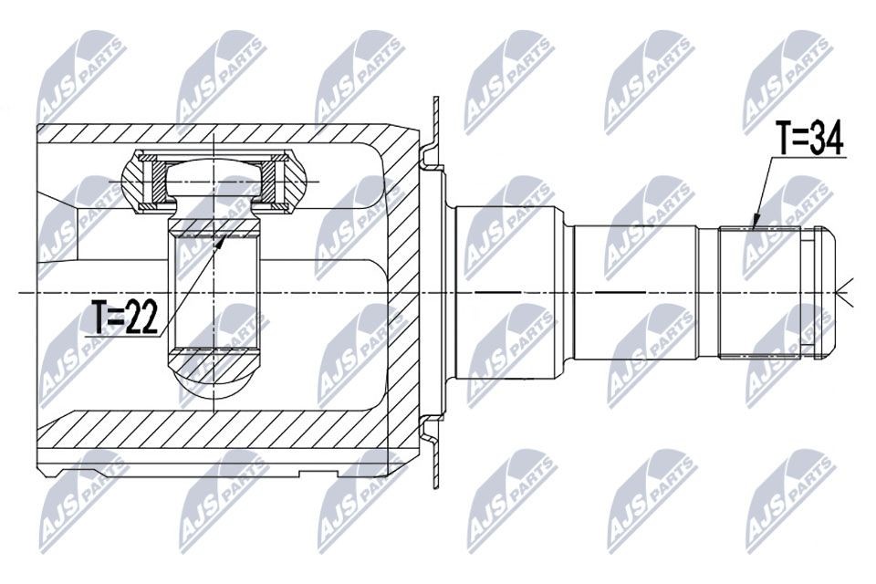 NTY Joint kit, drive shaft Article number: NPW-CH-033 cheaply