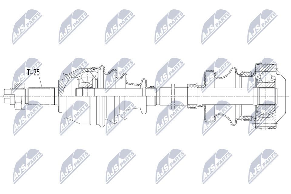 NTY Drive shaft Article number: NPW-FT-057 cheaply