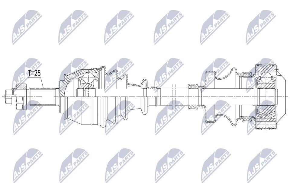 NTY Drive shaft Article number: NPW-FT-059 cheaply
