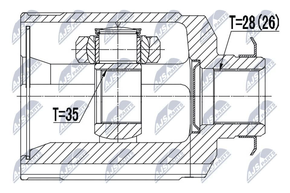 NTY Joint kit, drive shaft Article number: NPW-HY-524 cheaply