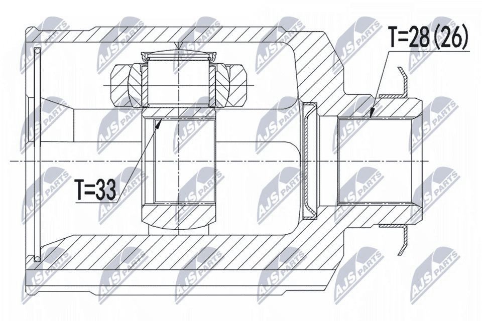 NTY Joint kit, drive shaft Article number: NPW-HY-544 cheaply