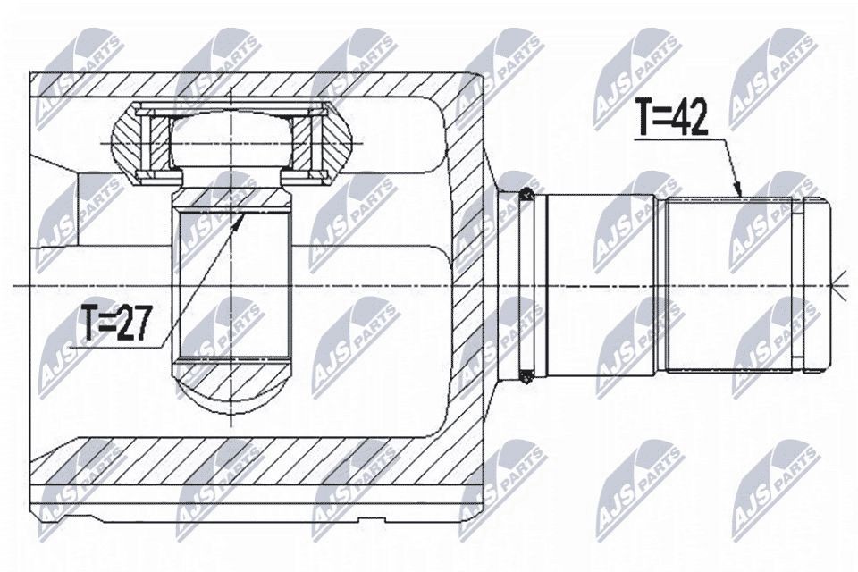 NTY Joint kit, drive shaft Article number: NPW-VW-062 cheaply
