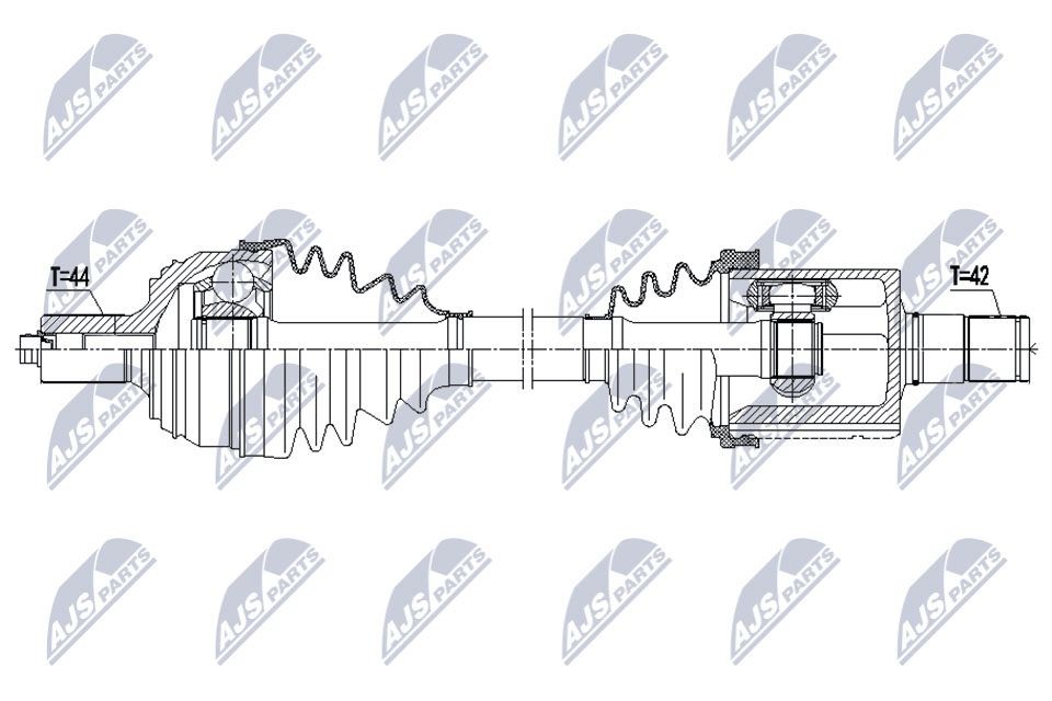 NTY Drive shaft Article number: NPW-VW-178 cheaply