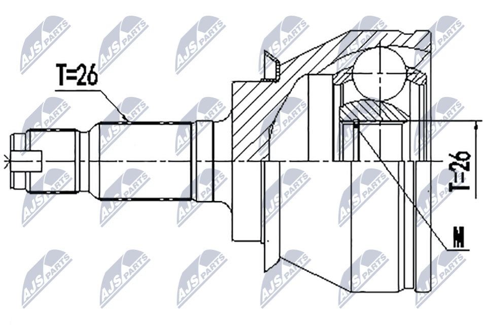 NTY Joint kit, drive shaft Article number: NPZ-BM-020 cheaply