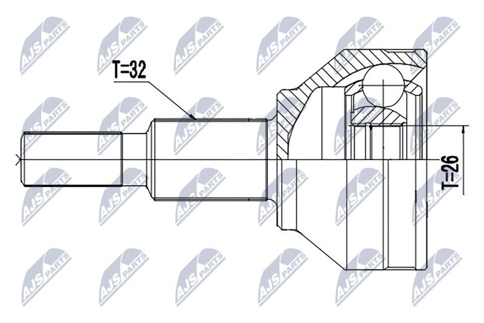 NTY Joint kit, drive shaft Article number: NPZ-CH-031 cheaply