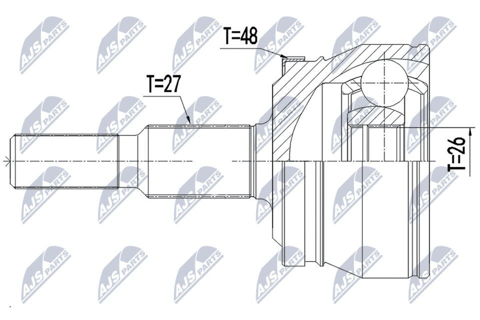 NTY Joint kit, drive shaft Article number: NPZ-CH-032 cheaply