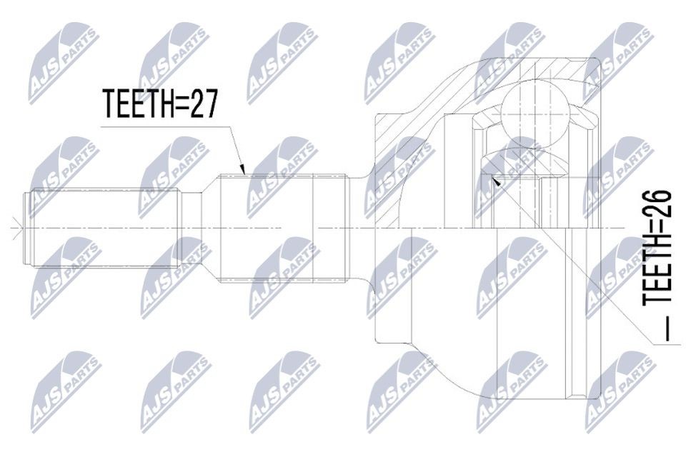 NTY Joint kit, drive shaft Article number: NPZ-FR-054 cheaply