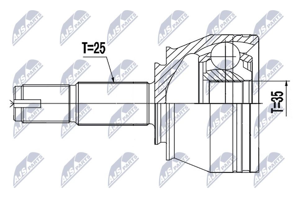 NTY Joint kit, drive shaft Article number: NPZ-PL-044 cheaply