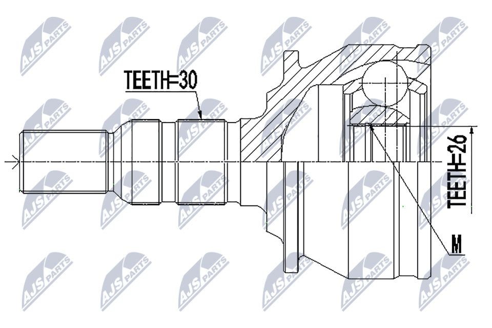 NTY Joint kit, drive shaft Article number: NPZ-PL-045 cheaply