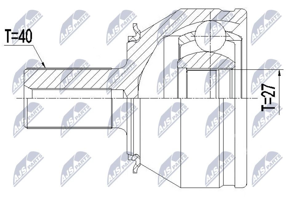 NTY Joint kit, drive shaft Article number: NPZ-VV-026 cheaply