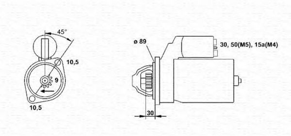 MAGNETI MARELLI Starter motor Article number: 943241088010 cheaply