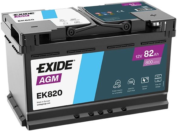 EXIDE Battery Article number: EK820 cheaply