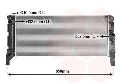 VAN WEZEL Engine radiator Article number: 06012745 cheaply