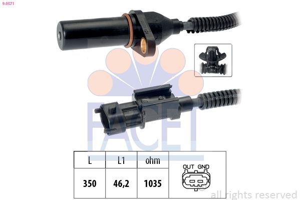 FACET Sensor, omdrejningstal Varenummer: 9.0798 billige